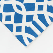 Navy & Yellow Trellis | Fleece Blanket Deken (Hoek)