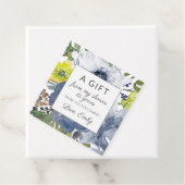 Navy Yellow White Floral Mijn show aan Yours Brida Bedankjes Labels (In situ)