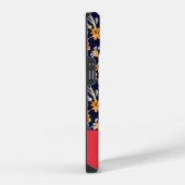 Navy Yellow Wildflower iPhone Hoesje (Rechterkant)