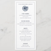 Navy Zee Shell Wedding Dinner Menu (Voorkant)