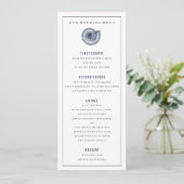 Navy Zee Shell Wedding Dinner Menu (Staand voorkant)