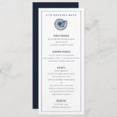 Navy Zee Shell Wedding Dinner Menu (Voorkant / Achterkant)