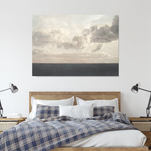 Navy zee, zeegeolie canvas afdruk (Insitu (Slaapkamer))