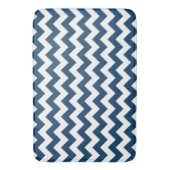 Navy zigzag, Navy Chevron, Geometrisch patroon Badmat (Voorkant Verticaal)