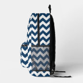 Navy zigzag, Navy Chevron, Geometrisch patroon Bedrukte Rugzak (Rechts)