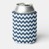 Navy zigzag, Navy Chevron, Geometrisch patroon Blikjeskoeler (Blikje Achterkant)