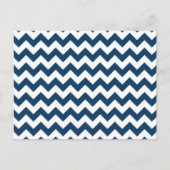 Navy zigzag, Navy Chevron, Geometrisch patroon Briefkaart (Voorkant)