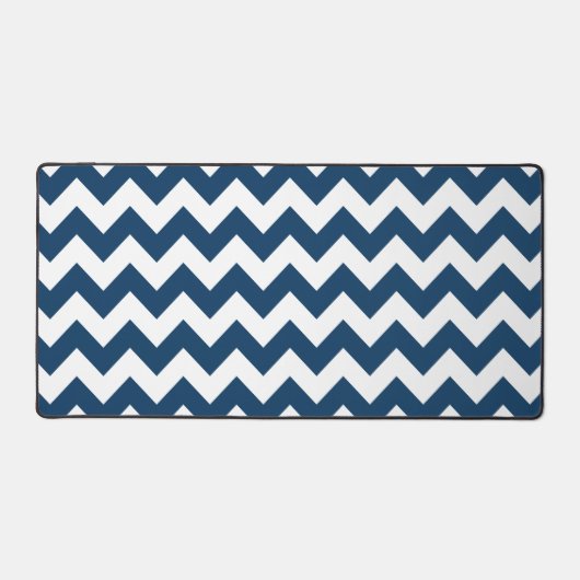 Navy zigzag, Navy Chevron, Geometrisch patroon Bureaumat (Voorkant)
