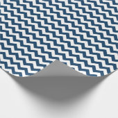 Navy zigzag, Navy Chevron, Geometrisch patroon Cadeaupapier (Hoek)