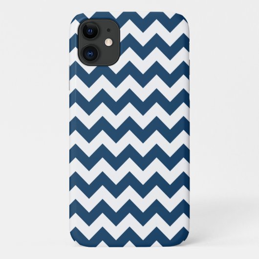 Navy zigzag, Navy Chevron, Geometrisch patroon Case-Mate iPhone Case (Achterkant)