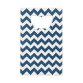 Navy zigzag, Navy Chevron, Geometrisch patroon Creditkaart Flessenopener (Achterkant)