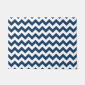 Navy zigzag, Navy Chevron, Geometrisch patroon Deurmat (Voorkant)