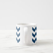 Navy zigzag, Navy Chevron, Geometrisch patroon Espresso Kop (Achterkant)