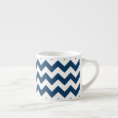 Navy zigzag, Navy Chevron, Geometrisch patroon Espresso Kop (Rechts)
