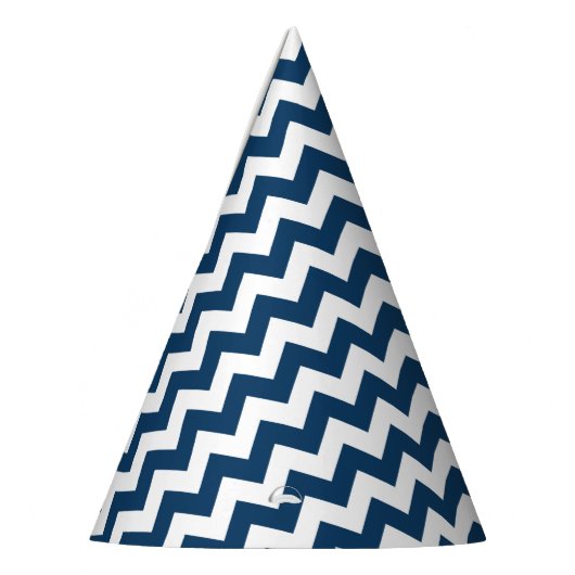 Navy zigzag, Navy Chevron, Geometrisch patroon Feesthoedjes (Links)