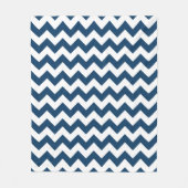 Navy zigzag, Navy Chevron, Geometrisch patroon Fleece Deken (Voorkant)
