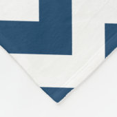 Navy zigzag, Navy Chevron, Geometrisch patroon Fleece Deken (Hoek)