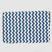Navy zigzag, Navy Chevron, Geometrisch patroon Golfhanddoek (Horizontaal)