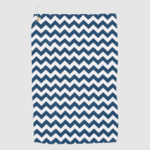 Navy zigzag, Navy Chevron, Geometrisch patroon Golfhanddoek (Voorkant)