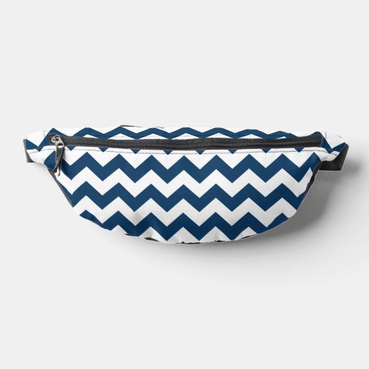 Navy zigzag, Navy Chevron, Geometrisch patroon Heuptasje (Liggend)