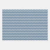 Navy zigzag, Navy Chevron, Geometrisch patroon Inpakpapier Vel (Voorkant)