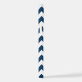 Navy zigzag, Navy Chevron, Geometrisch patroon iPhone Hoesje (Rechterkant)