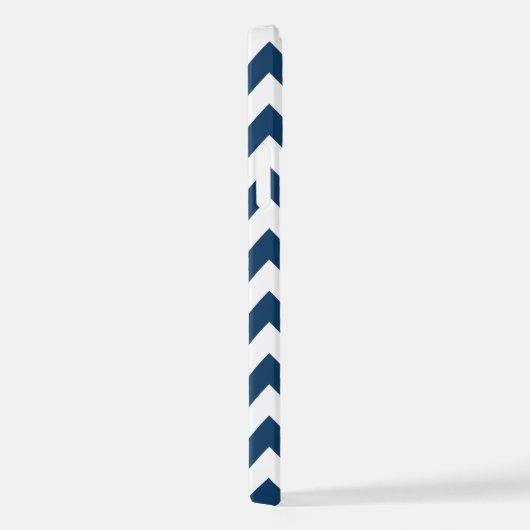 Navy zigzag, Navy Chevron, Geometrisch patroon iPhone Hoesje (Rechterkant)