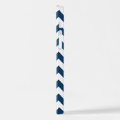 Navy zigzag, Navy Chevron, Geometrisch patroon iPhone Hoesje (Linkerkant)