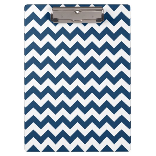 Navy zigzag, Navy Chevron, Geometrisch patroon Klembord (Voorkant)