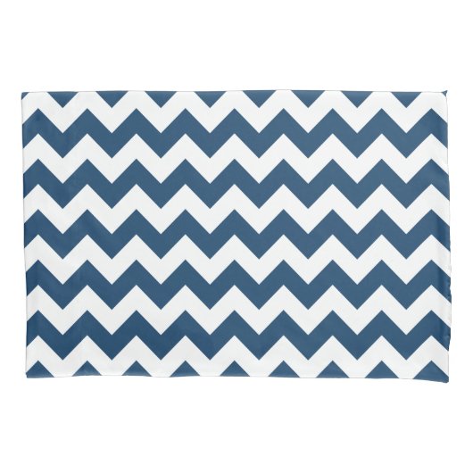 Navy zigzag, Navy Chevron, Geometrisch patroon Kussensloop (Voorkant)