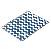 Navy zigzag, Navy Chevron, Geometrisch patroon Notitieboek (Linkerzijde)