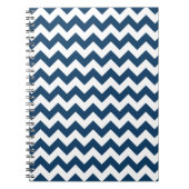 Navy zigzag, Navy Chevron, Geometrisch patroon Notitieboek (Voorkant)