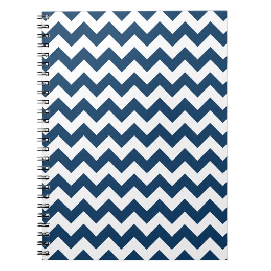 Navy zigzag, Navy Chevron, Geometrisch patroon Notitieboek (Voorkant)