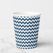 Navy zigzag, Navy Chevron, Geometrisch patroon Papieren Bekers (Rechts)