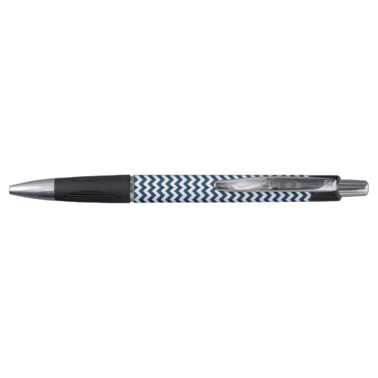 Navy zigzag, Navy Chevron, Geometrisch patroon Pen (Achterkant)