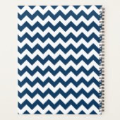 Navy zigzag, Navy Chevron, Geometrisch patroon Planner (Achterkant)