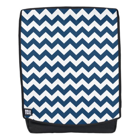 Navy zigzag, Navy Chevron, Geometrisch patroon Rugtassen (Voorkant)