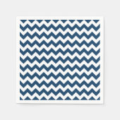 Navy zigzag, Navy Chevron, Geometrisch patroon Servet (Voorkant)