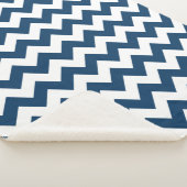 Navy zigzag, Navy Chevron, Geometrisch patroon Sherpa Deken (3/4)