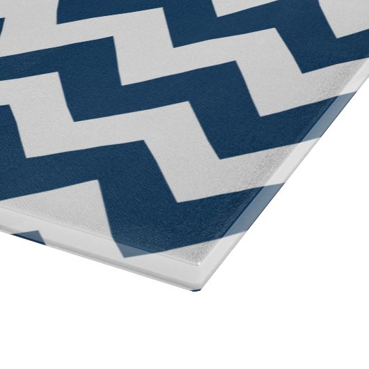 Navy zigzag, Navy Chevron, Geometrisch patroon Snijplank (Hoek)