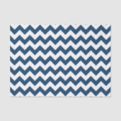 Navy zigzag, Navy Chevron, Geometrisch patroon Tissuepapier (Voorkant)