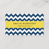 Navy zigzag, Navy Chevron, Geometrisch patroon Visitekaartje (Voorkant)