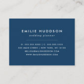 Navy zigzag, Navy Chevron, Geometrisch patroon Visitekaartje (Achterkant)