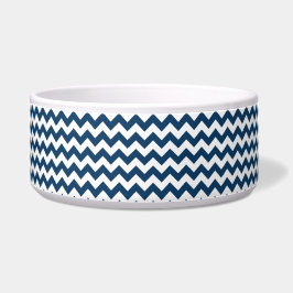 Navy zigzag, Navy Chevron, Geometrisch patroon Voerbakje
