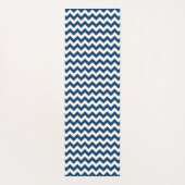 Navy zigzag, Navy Chevron, Geometrisch patroon Yogamat (Achterkant)