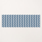 Navy zigzag, Navy Chevron, Geometrisch patroon Yogamat (Voorkant (horizontaal))