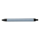 Navy zigzag, Navy Chevron, Geometrisch patroon Zwarte Inkt Pen (Voorkant)