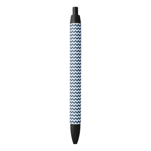 Navy zigzag, Navy Chevron, Geometrisch patroon Zwarte Inkt Pen (Voorkant Verticaal)