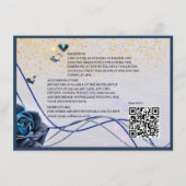 Navy Zilver Goud Enclosure Inzetstuk C met QR-code Informatiekaartje (Voorkant)