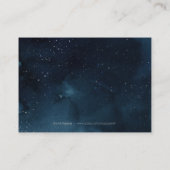 Navy zilver  kalligrafie bruiloft invoegen informatiekaartje (Achterkant)